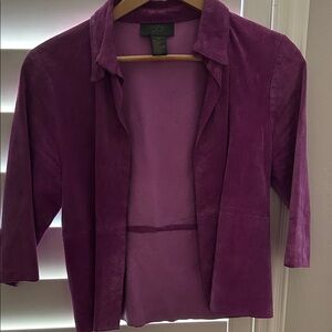 Suede fushia jacket.